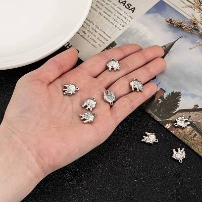 Tarnish Resistant 201 Stainless Steel Elephant Charms X-STAS-Q192-15-1
