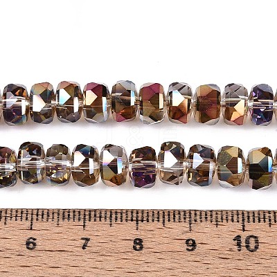 Electroplate Transparent Glass Beads Strands X-EGLA-N022-04A-D03-1