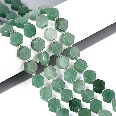 Natural Green Aventurine Beads Strands G-P534-A17-01-1