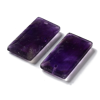 Natural Amethyst Pendants G-G063-01B-1
