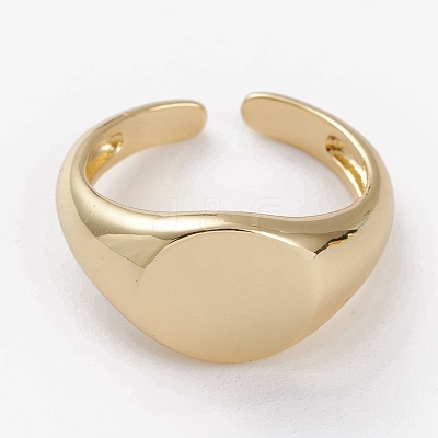 Brass Cuff Rings RJEW-C101-03G-1