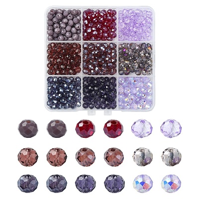 9 Styles Glass Beads EGLA-YW0003-83-1
