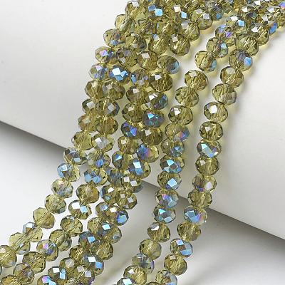 Electroplate Glass Beads Strands EGLA-A034-T4mm-I19-1