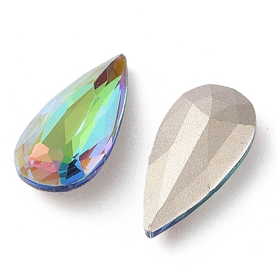 Glass Rhinestone Cabochons RGLA-L029-04B-SPLA-1