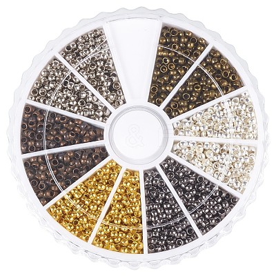 Rondelle Brass Crimp Beads E002-M-1