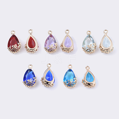 Transparent Glass Pendants X-GLAA-T007-05-M-1