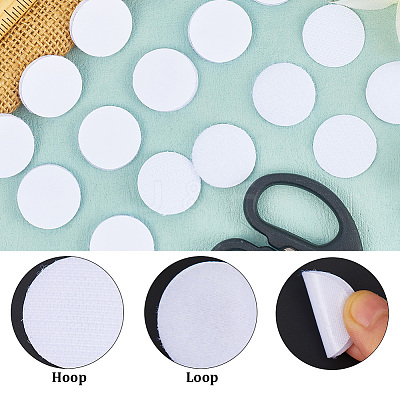 40Pcs Self-adhesive Nylon with Polyester Hook and Loop Tapes AJEW-SP0003-24A-1