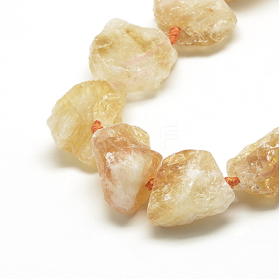 Natural Citrine Beads Strands G-R421-11-1