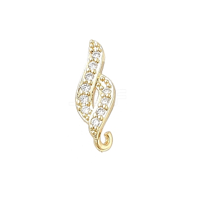 DIY Brass Micro Pave Cubic Zirconia Earring Findings LS-KK-E791-16G-1