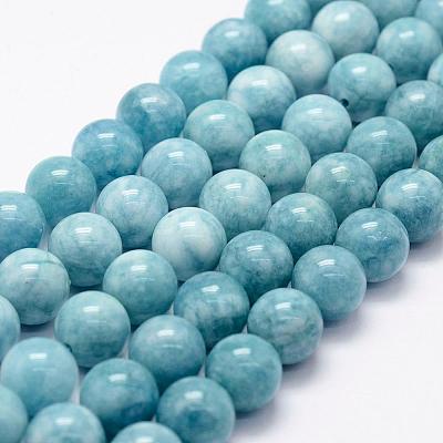 Natural White Jade Imitation Amazonite Beads Strands G-F364-16-8mm-1