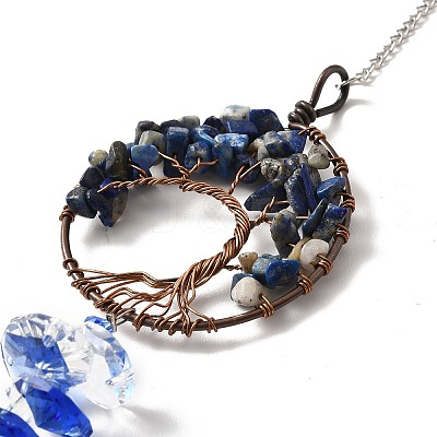 Lapis Lazuli Pendant Decoration LS-AJEW-P098-15P-1