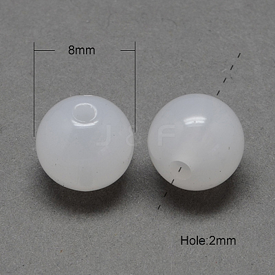 Imitation Jade Acrylic Beads SACR-S188-08mm-11-1