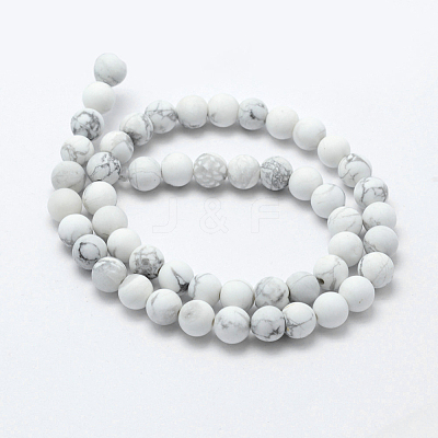 Natural Howlite Beads Strands X-G-F518-22-8mm-1