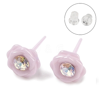 Hypoallergenic Bioceramics Zirconia Ceramic Stud Earrings EJEW-C111-10C-1