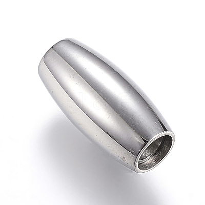 Tarnish Resistant 304 Stainless Steel Magnetic Clasps with Glue-in Ends STAS-D159-42-1