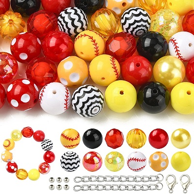 50Pcs Planting Acrylic Beads SACR-CJC0010-01A-1