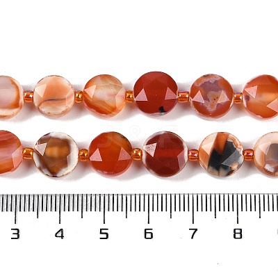 Natural Red Agatae Beads Strands G-C116-A50-01-1