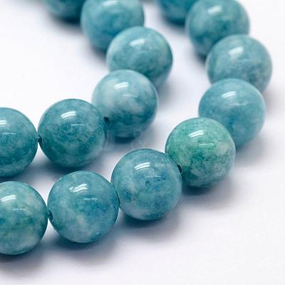 Natural White Jade Imitation Amazonite Beads Strands G-F364-16-8mm-1