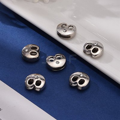 Letter Slider Beads for Watch Band Bracelet Making X-ALRI-O012-B-NR-1