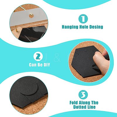 40Pcs Paper Jewelry Display Cards CDIS-FS0001-32A-1