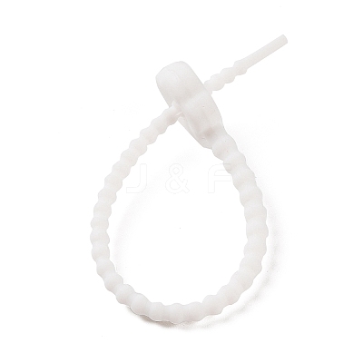 Flower Shape Silicone Cable Zip Ties AJEW-C034-01C-1