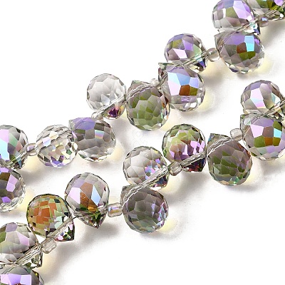Electroplated Glass Beads EGLA-K062-01B-HP04-1
