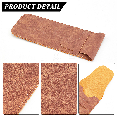 6Pcs 3 Colors PU Imitation Leather Glasses Case AJEW-NB0003-21-1