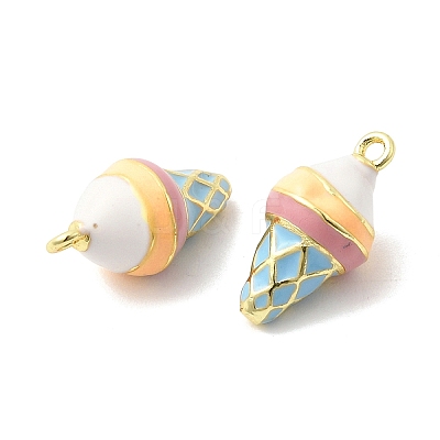 Brass Enamel Pendants KK-F929-07A-G-1