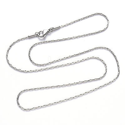 Non-Tarnish 304 Stainless Steel Boston Link Chain Necklace NJEW-S420-005D-P-1