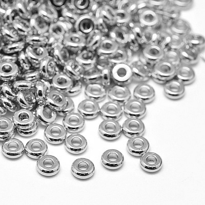 Brass Flat Round Spacer Beads KK-M085-A-12P-NR-1