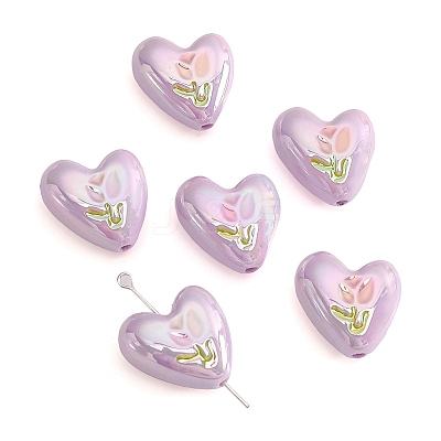 2Pcs UV Platings Acrylic Beads PW-WG22008-02-1