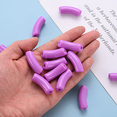 Opaque Acrylic Beads MACR-S372-001B-S015-1