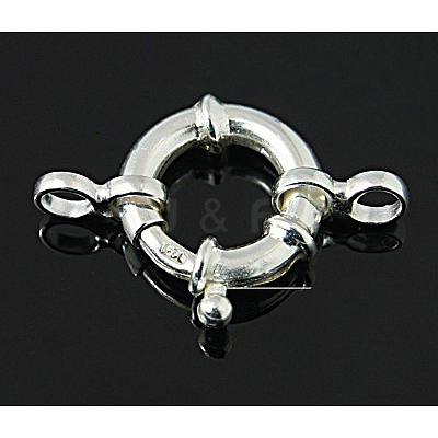 925 Sterling Silver Spring Ring Clasps STER-A007-23A-1