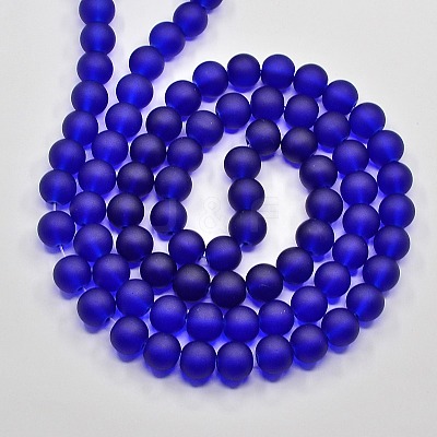 Baking Paint Transparent Glass Bead Strands GLAA-S031-6mm-09-1