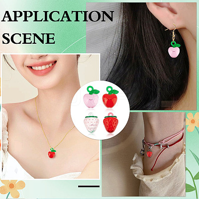 36Pcs 4 Styles Transparent Acrylic Pendants OACR-ME0001-27-1