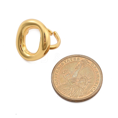 Brass Open Cuff Rings for Women RJEW-F171-01G-02-1