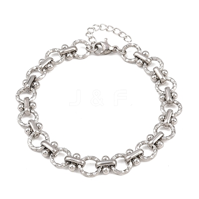 304 Stainless Steel Link Chain Bracelets for Women BJEW-H207-01C-P-1