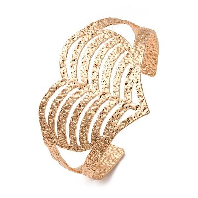 304 Stainless Steel Cuff Bangles BJEW-B135-01E-G-1