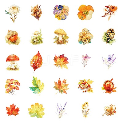 50Pcs Cartoon Leaf Paper Sticker STIC-C012-12-1