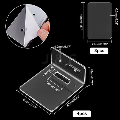 Transparent Acrylic Wall Mounted Display Stands LS-ODIS-WH0025-84-1