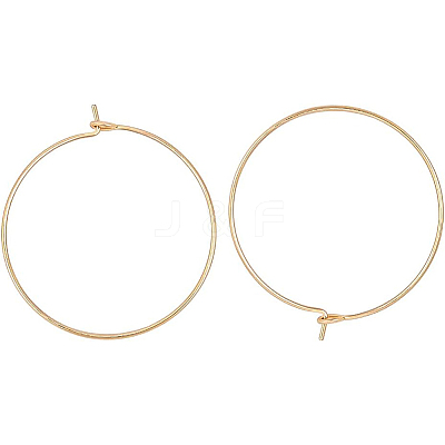 Long-Lasting Plated Brass Hoop Earrings Findings KK-BC0005-10G-NF-1