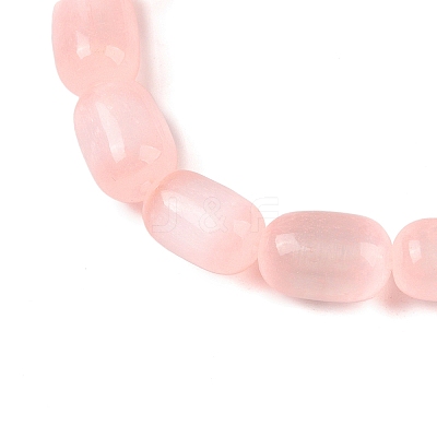 Natural Selenite Beaded Stretch Bracelets BJEW-L694-001-1