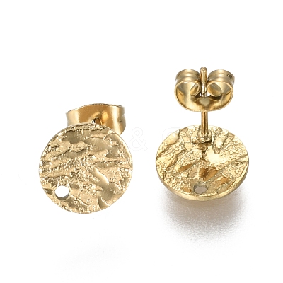 Ion Plating(IP) 304 Stainless Steel Stud Earring Findings STAS-I157-11A-G-1