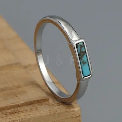 Retro Alloy and Turquoise Finger Rings FS-WG23DA3-02-1