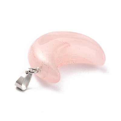 Natural Rose Quartz Pendants G-Z022-02G-1