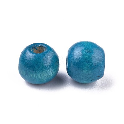 Dyed Natural Wood Beads WOOD-Q006-8mm-02-LF-1