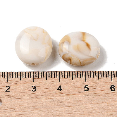 Two Tone Opaque Acrylic Beads X-MACR-M044-01B-1