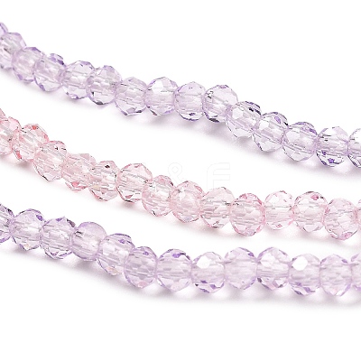 Transparent Painted Glass Beads Strands DGLA-A034-T1mm-A05-1