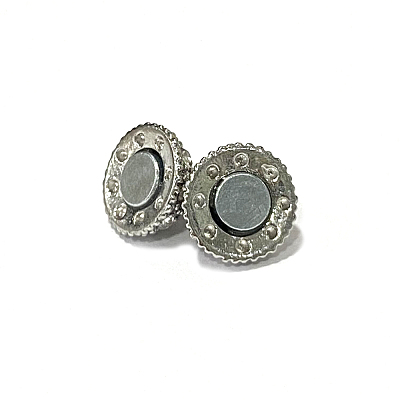 Alloy Rhinestone Magnetic Clasps with Loops BSAHH050-1