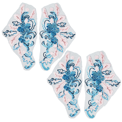 Polyester Embroidery Lace Sewing Ornaments DIY-WH20031-078B-1